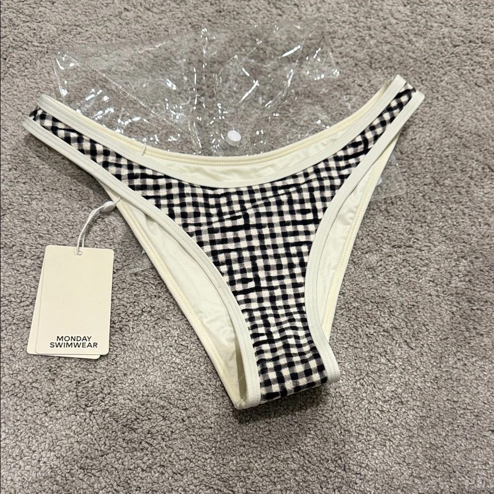 Monday Swimwear Byron Gingham Bikini Bottom